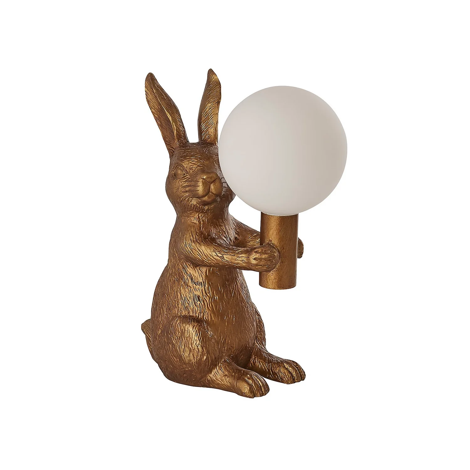Rabbit Table Lamp - Gold & Glass - Image 3