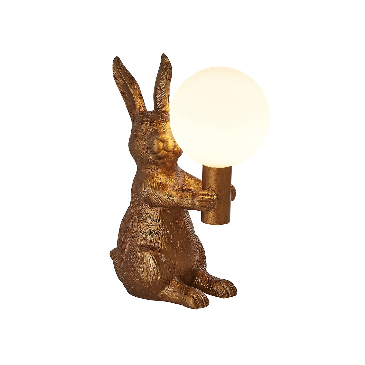 Rabbit Table Lamp - Gold & Glass - Image 2