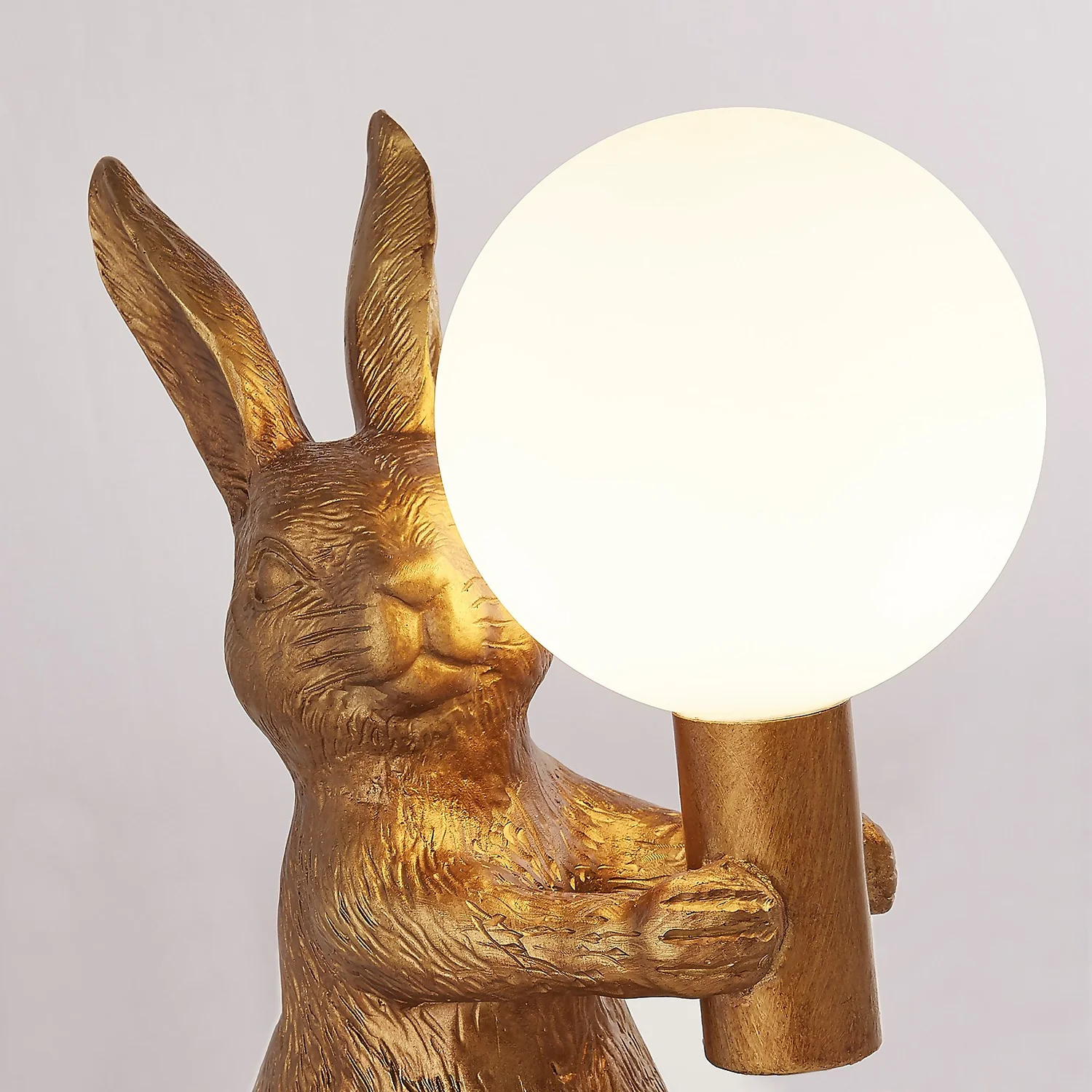 Rabbit Table Lamp - Gold & Glass - Image 4