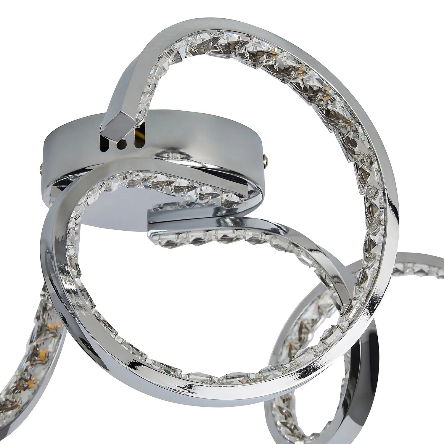 Napier LED 3 Arm Flush Ceiling Light - Chrome - Image 4