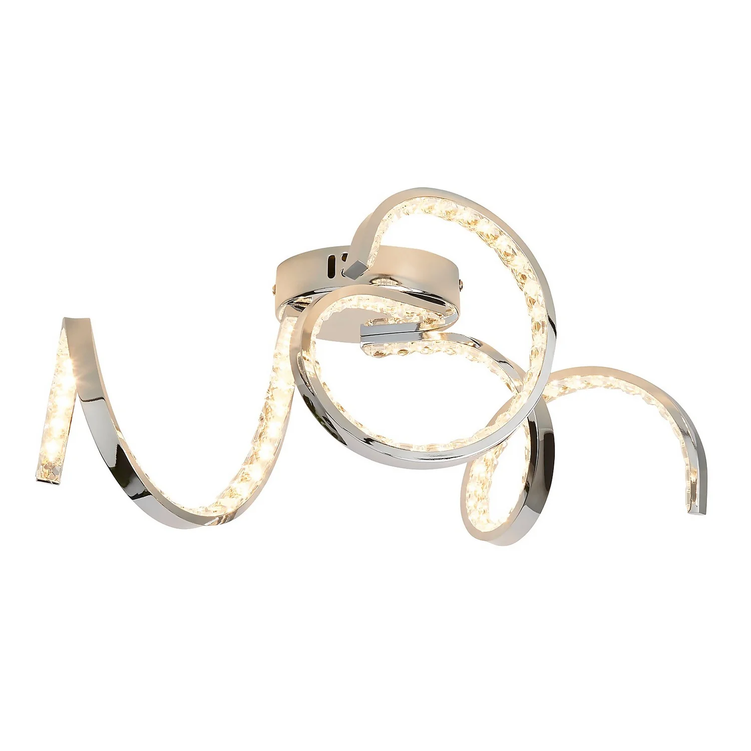 Napier LED 3 Arm Flush Ceiling Light - Chrome - Image 2