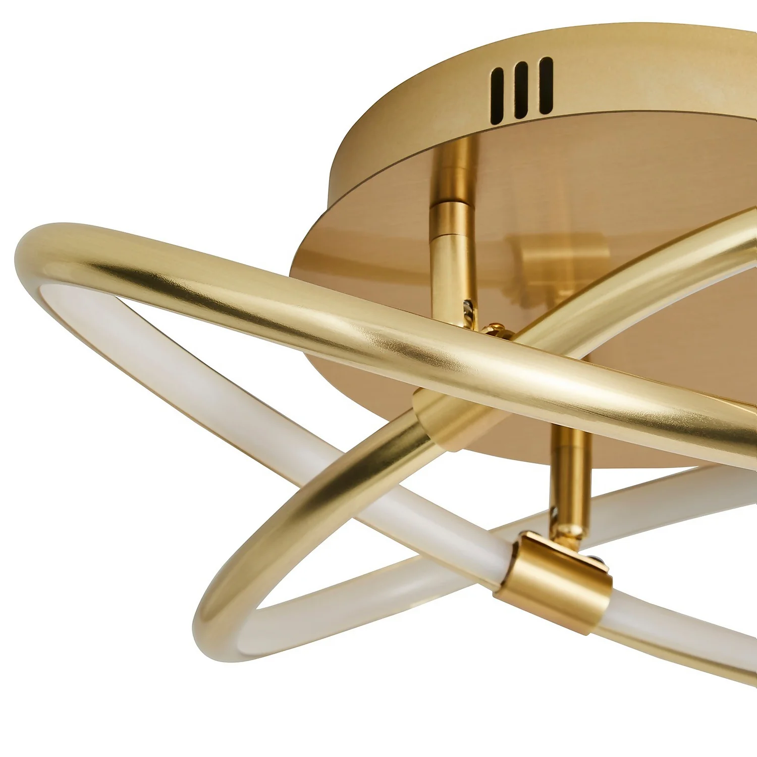 Bailey LED Spiral Flush Ceiling Light - Brass - Image 4
