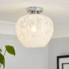 Fletcher Glass Flush Ceiling Light