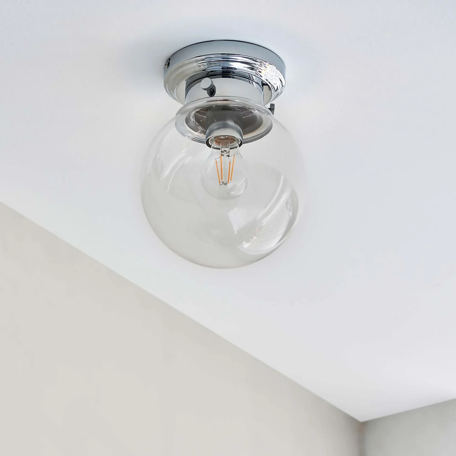 Cheswick Bathroom Flush Light - Chrome - Image 4