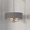 Highclere Pendant Light - 3lt Nickel