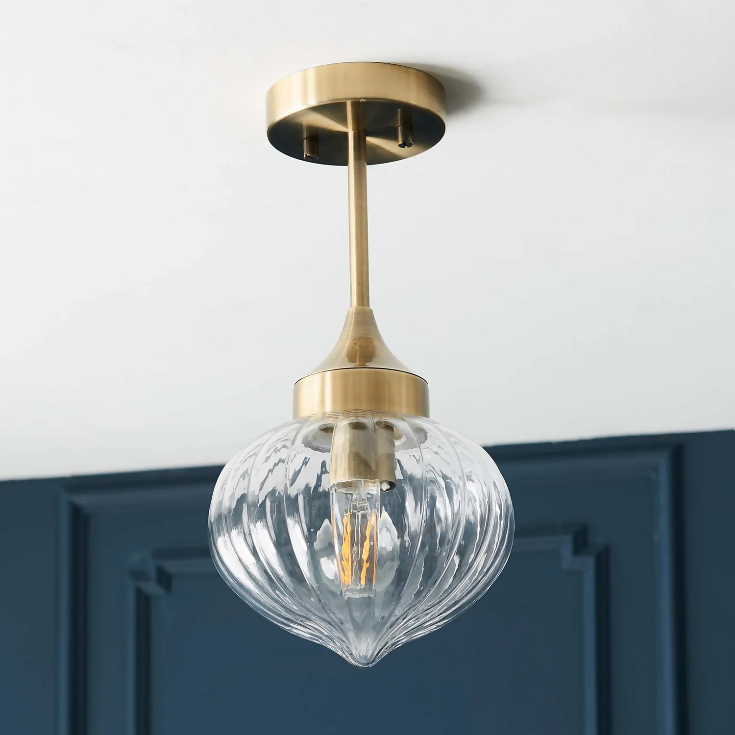 Addington Semi Flush Light - Brass - Image 3