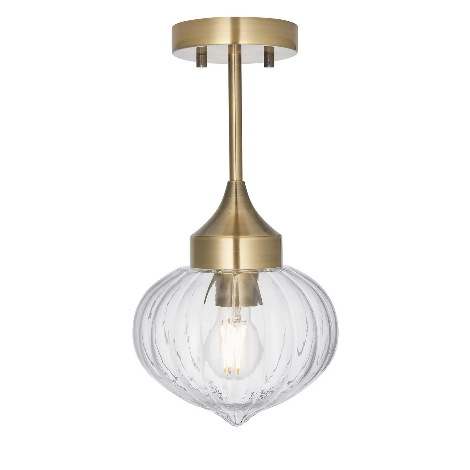 Addington Semi Flush Light - Brass - Image 2