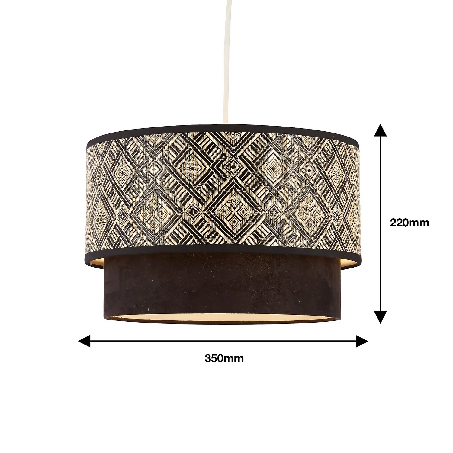 Harper Two Tier Easy-Fit Light Shade - Black - Image 4