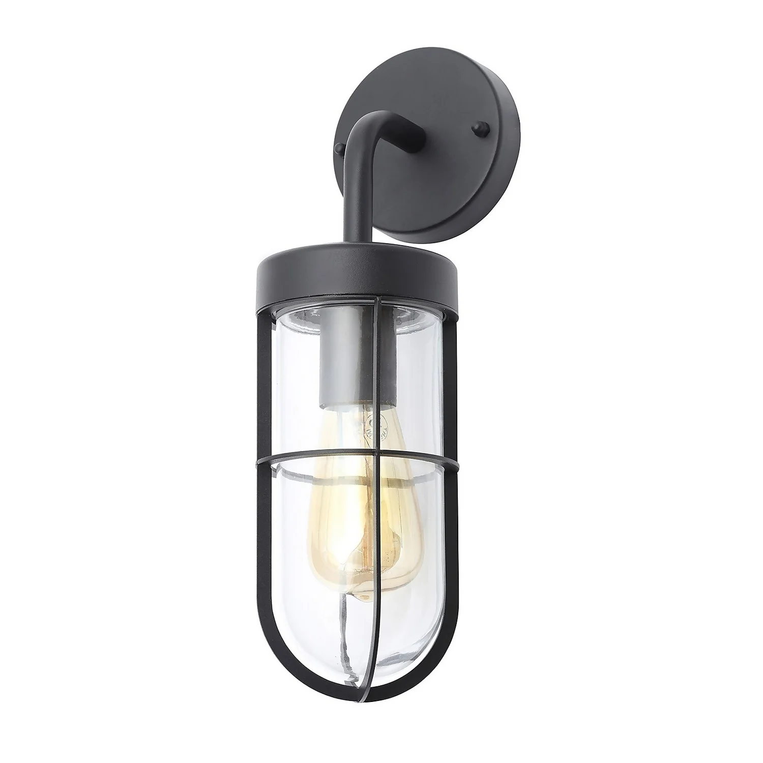 Woking Caged Outdoor Wall Light - Black - Image 3