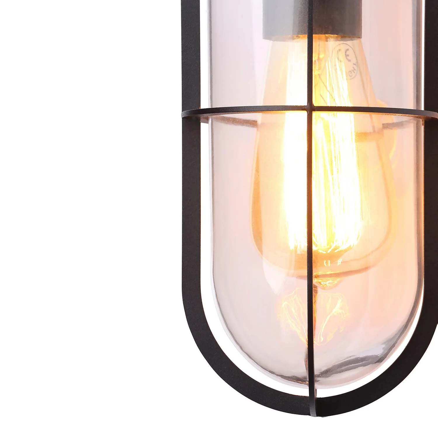 Woking Caged Outdoor Wall Light - Black - Image 5