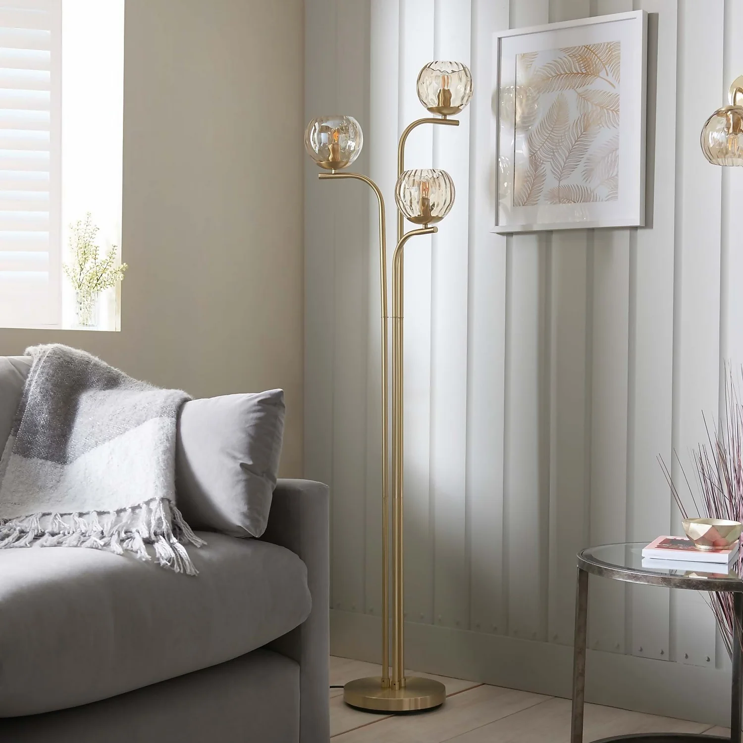 Geneva Floor Lamp - Brass - Image 3