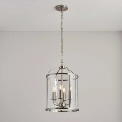 Abott 4 Light Pendant Light - Nickel