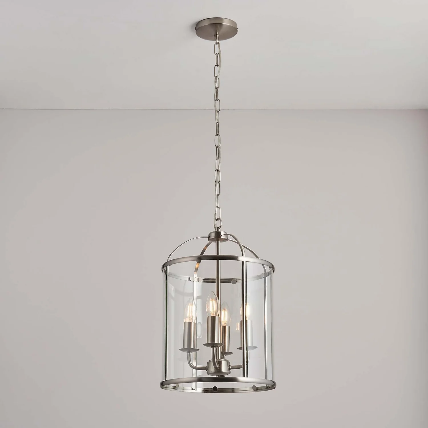 Abott 4 Light Pendant Light - Nickel