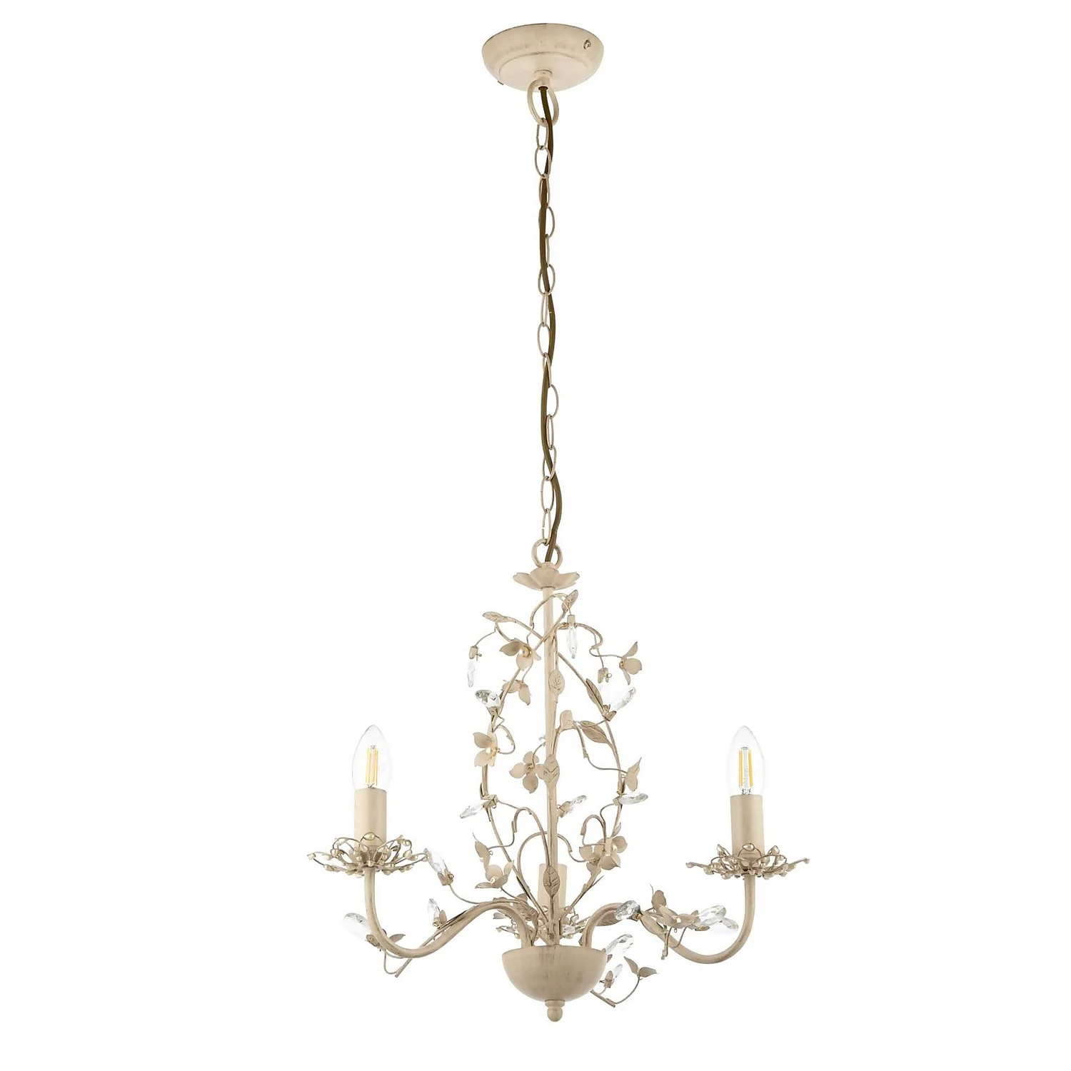 Isabel 3 Light Pendant Light - Cream - Image 2