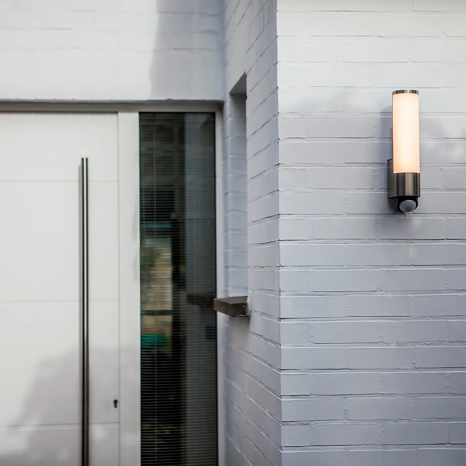 Lutec Leda LED Outdoor Wall Light With PIR Motion Sensor - Stainless Steel - Image 5