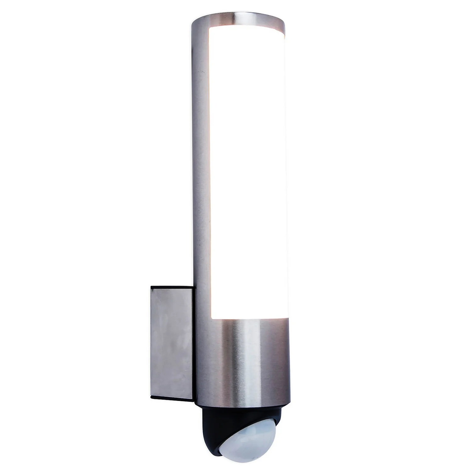 Lutec Leda LED Outdoor Wall Light With PIR Motion Sensor - Stainless Steel - Image 2