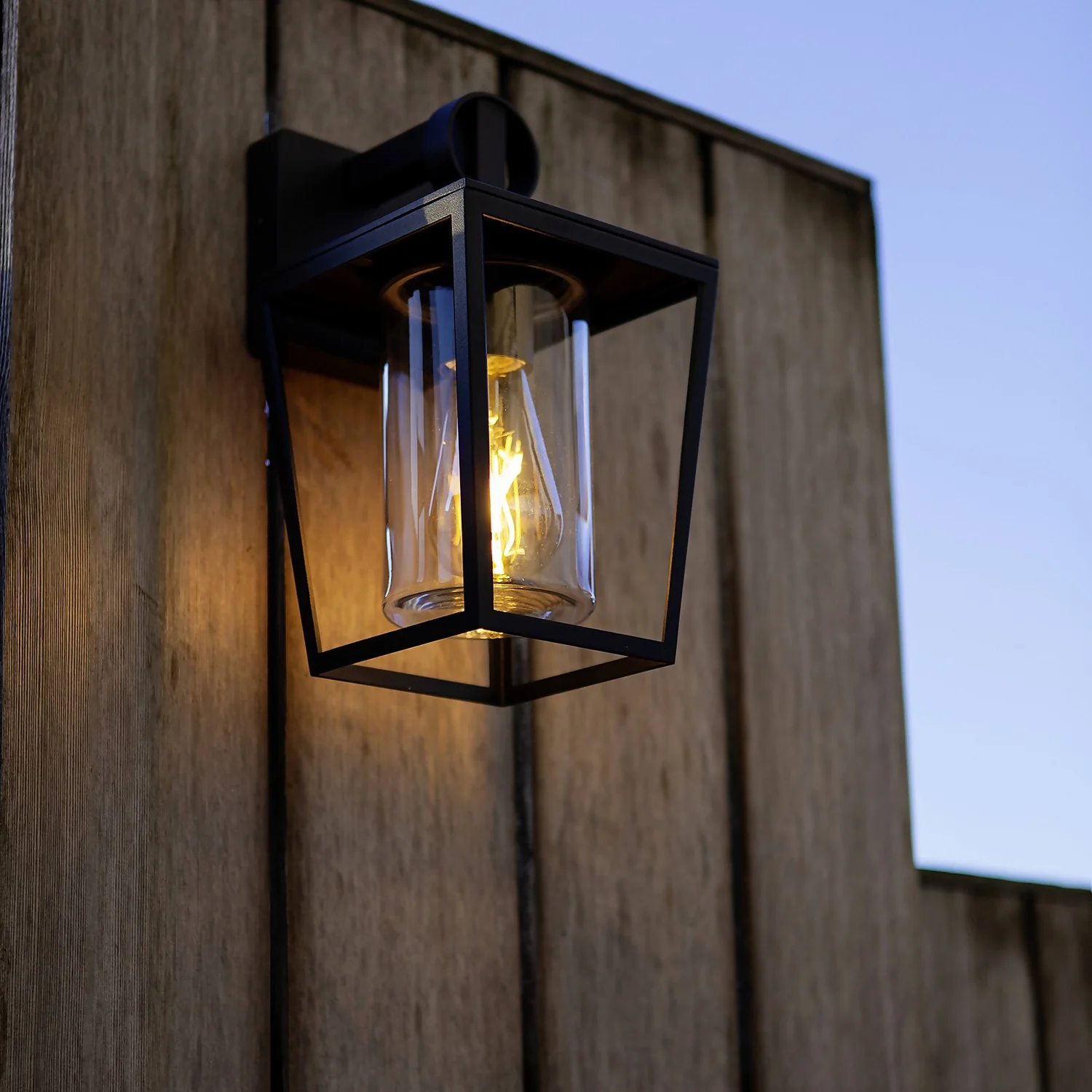 Lutec West E27 Outdoor Wall Lantern - Black - Image 3
