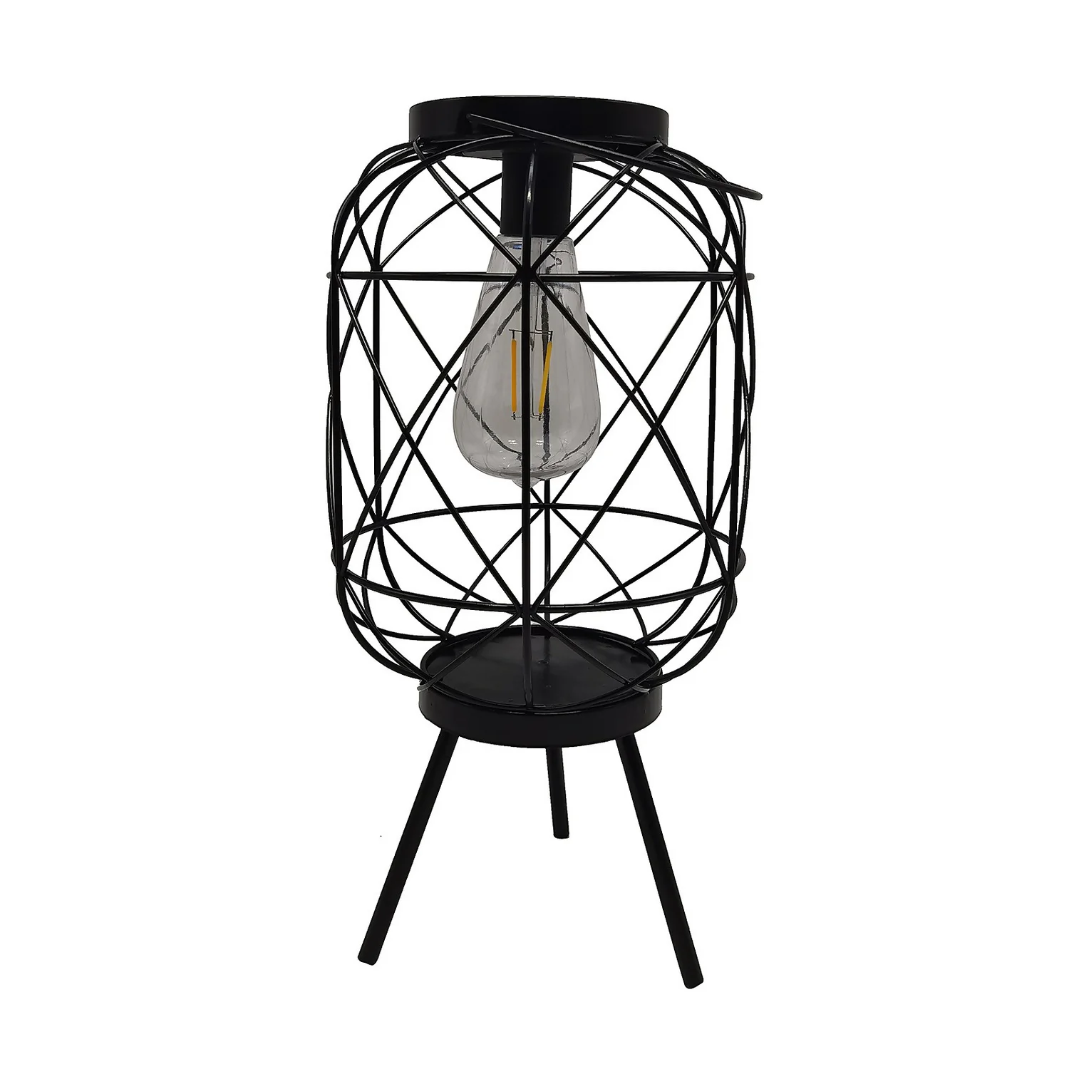 Homebase Edit Black Wire Solar Tripod Lantern - Image 2