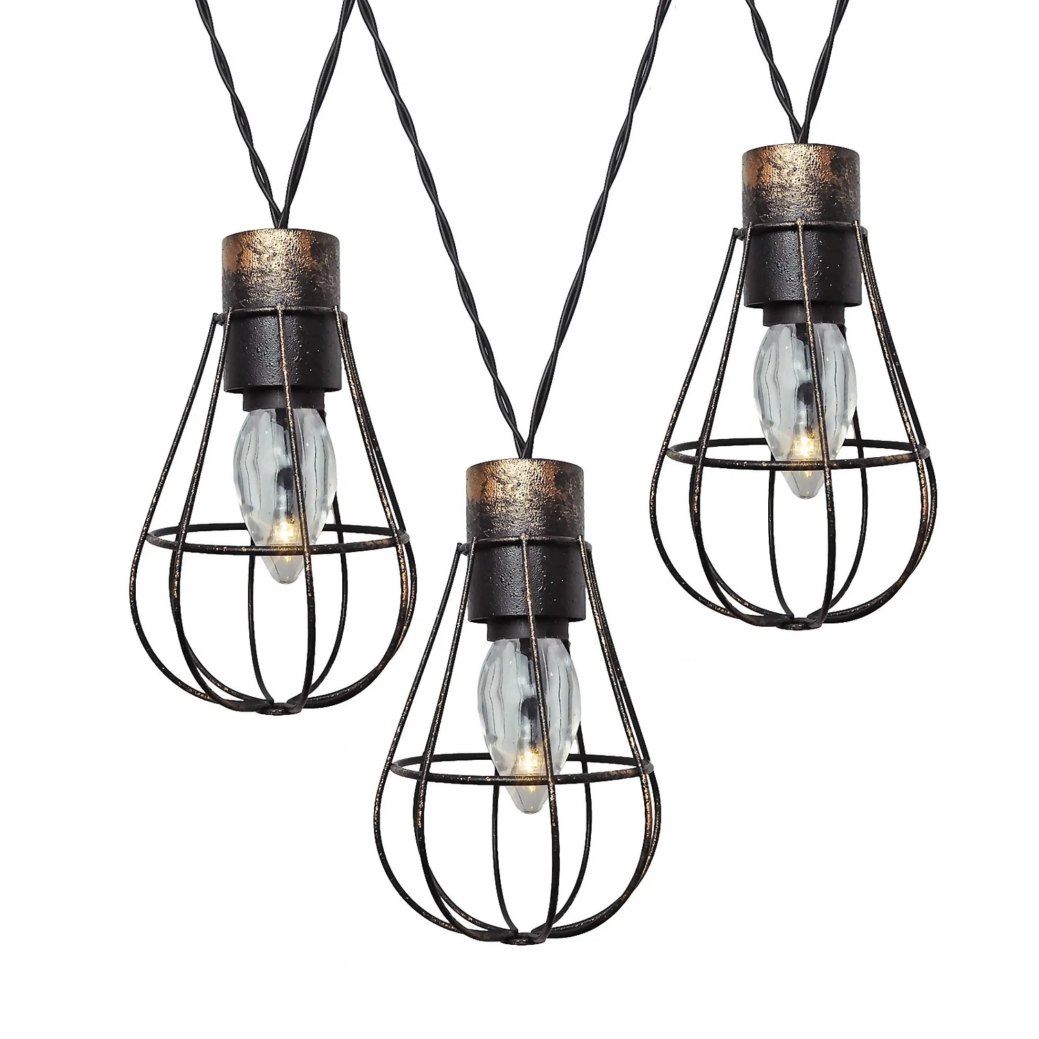 Homebase Edit 10 Metal Solar Cage Lights - Image 2