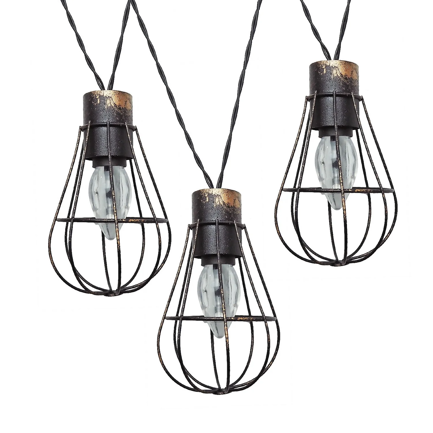 Homebase Edit 10 Metal Solar Cage Lights - Image 3