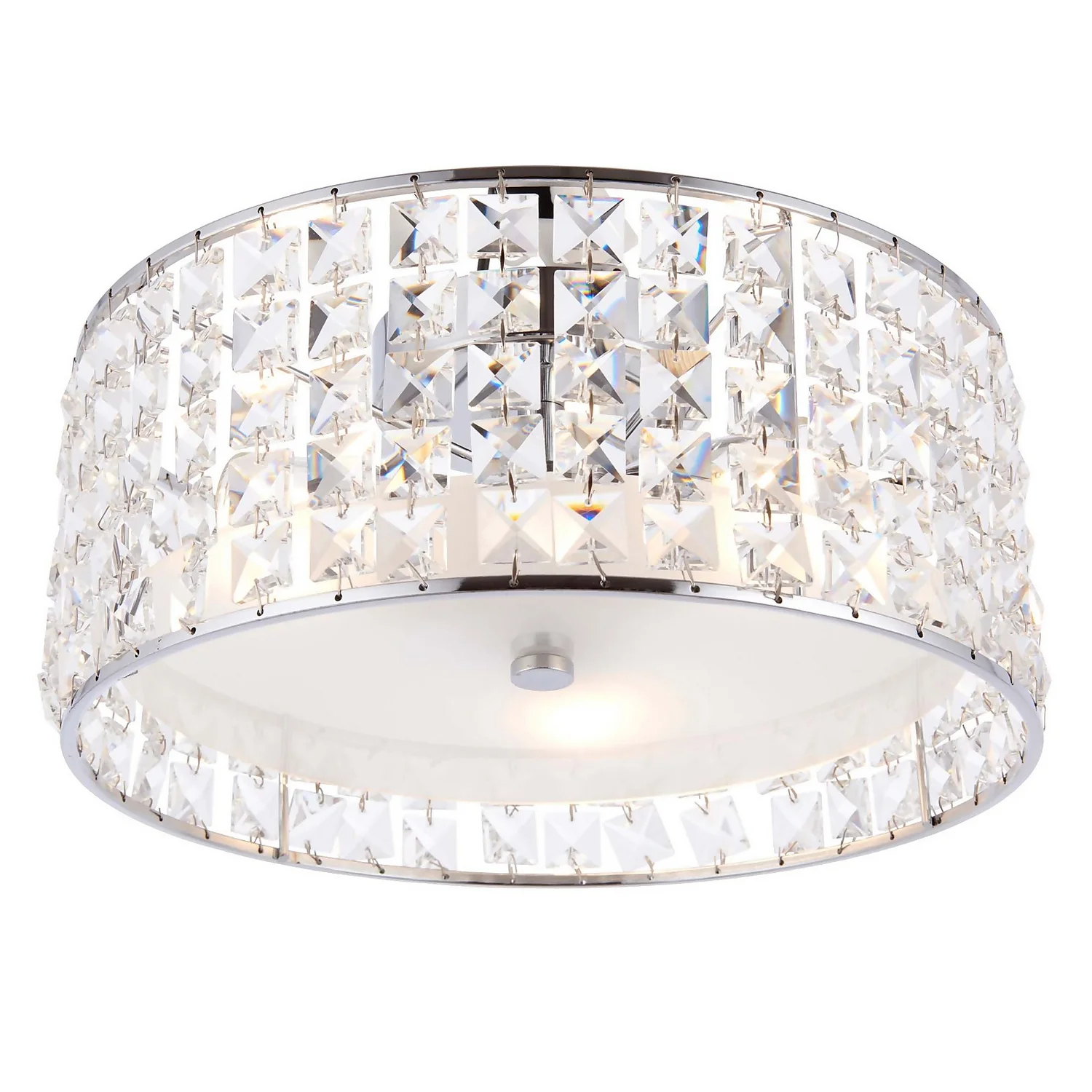 Belfont Bathroom Flush Ceiling Light - Chrome - Image 2