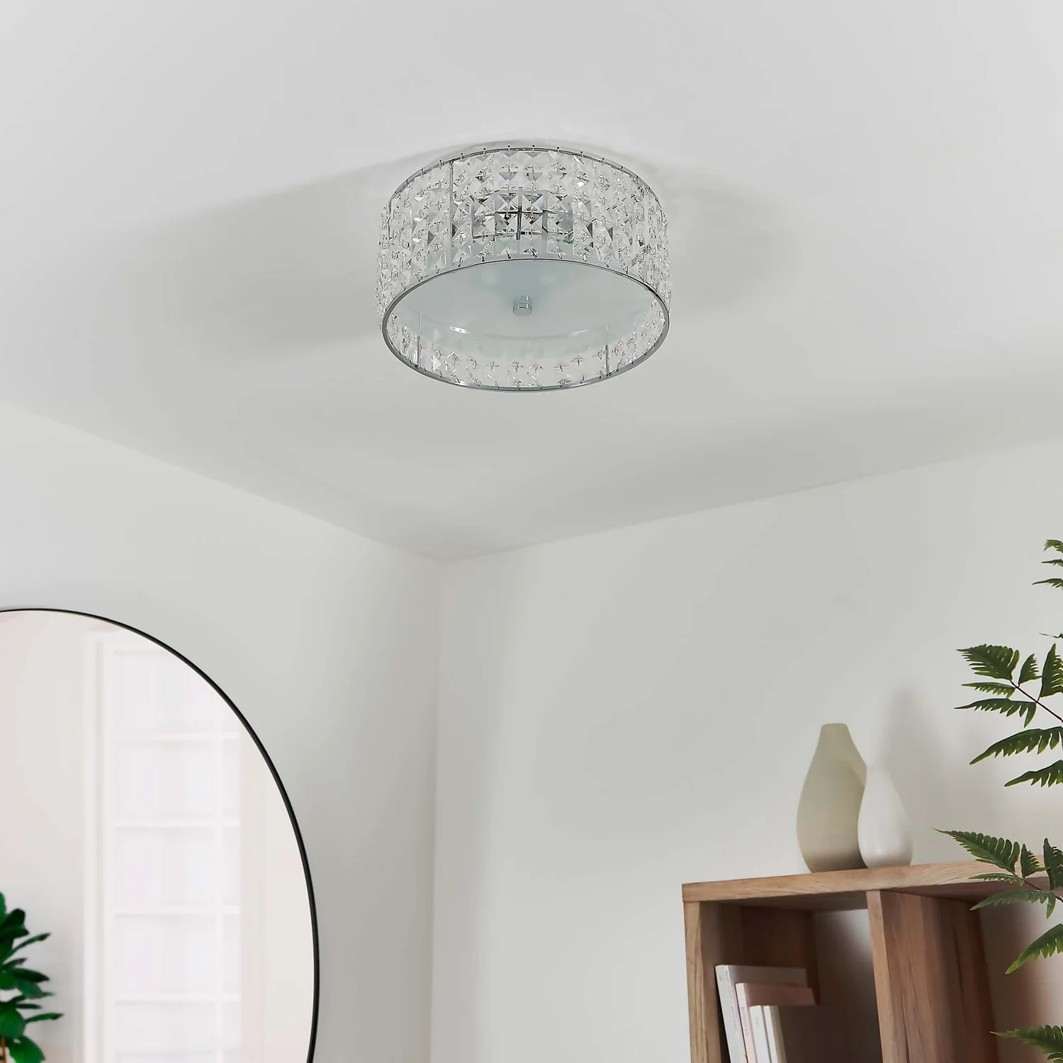 Belfont Bathroom Flush Ceiling Light - Chrome - Image 4