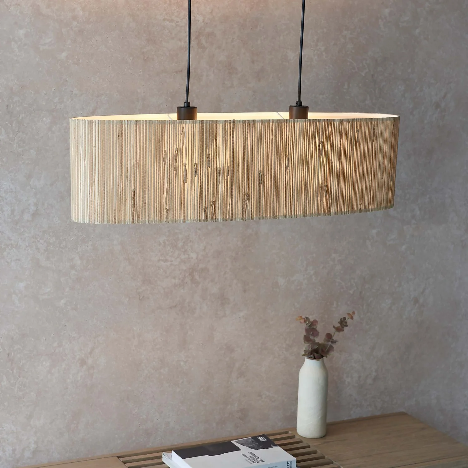 Caen Linear Pendant Ceiling Light - Natural - Image 5