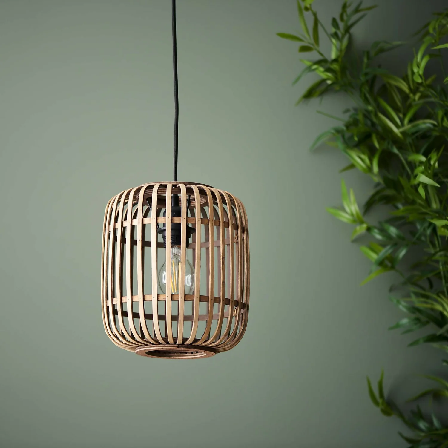 Saval Pendant Ceiling Light - Natural Bamboo - Image 4