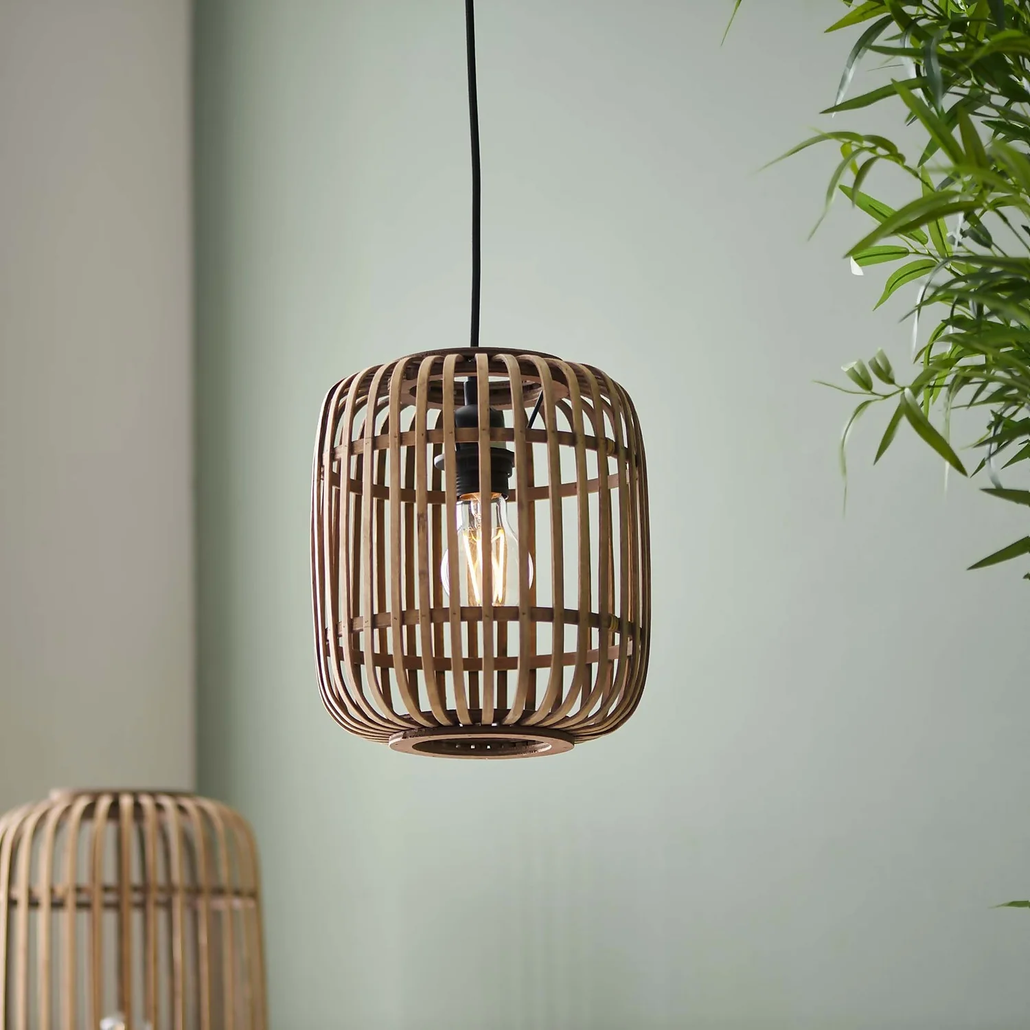 Saval Pendant Ceiling Light - Natural Bamboo - Image 3