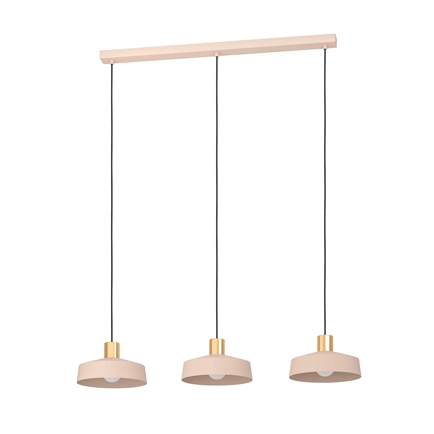 Eglo Valdiola 3 Lamp Diner Bar Light - Brushed Sand - Image 2