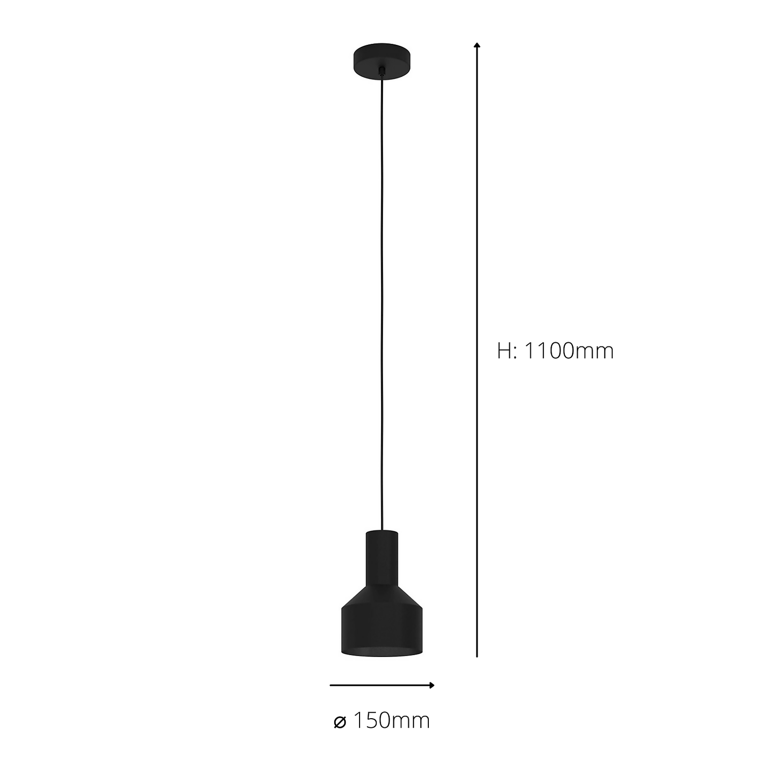 Eglo Casibare Pendant Ceiling Light - Black - Image 4