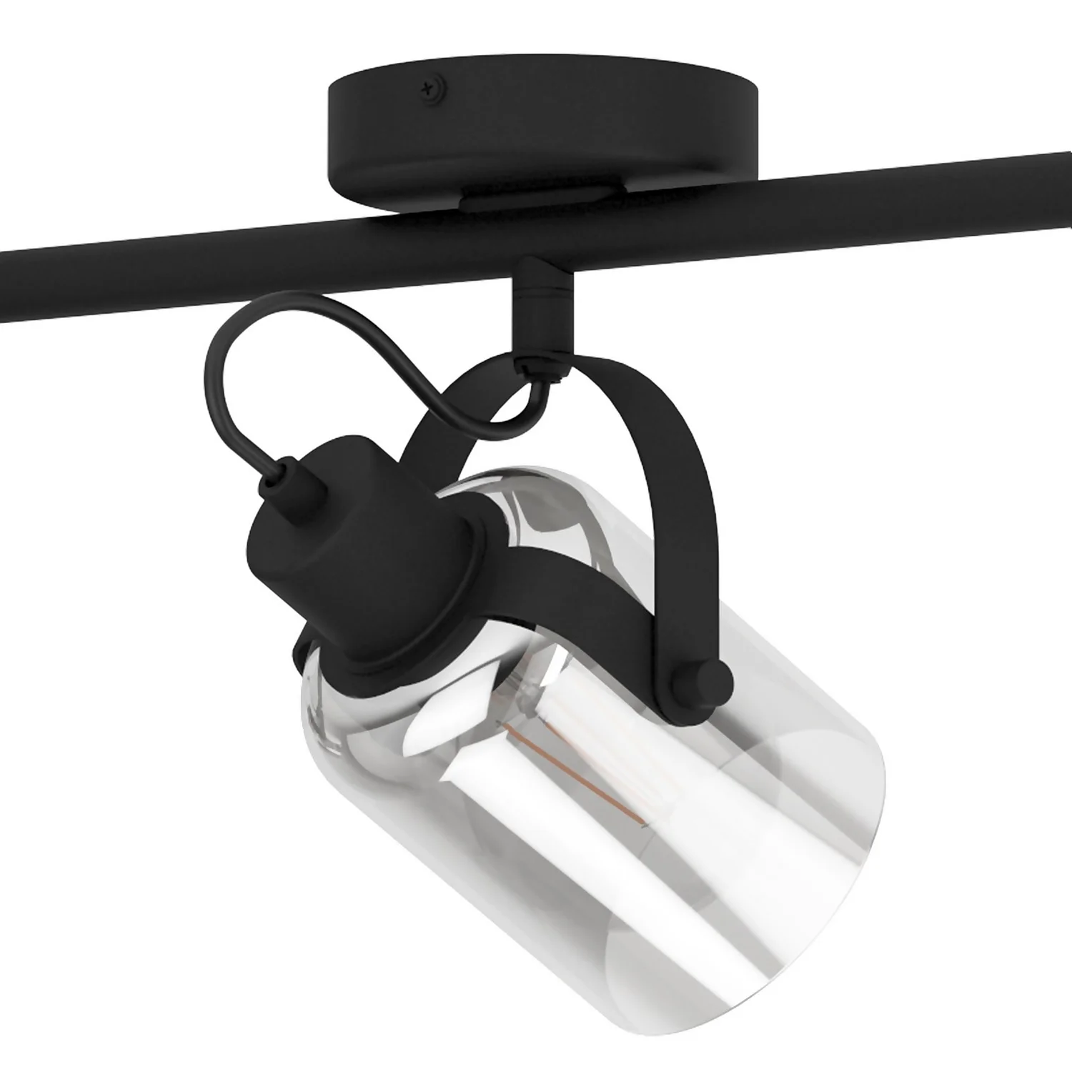 Eglo Berregas 3 Lamp Spotlight - Black & Transparent - Image 4