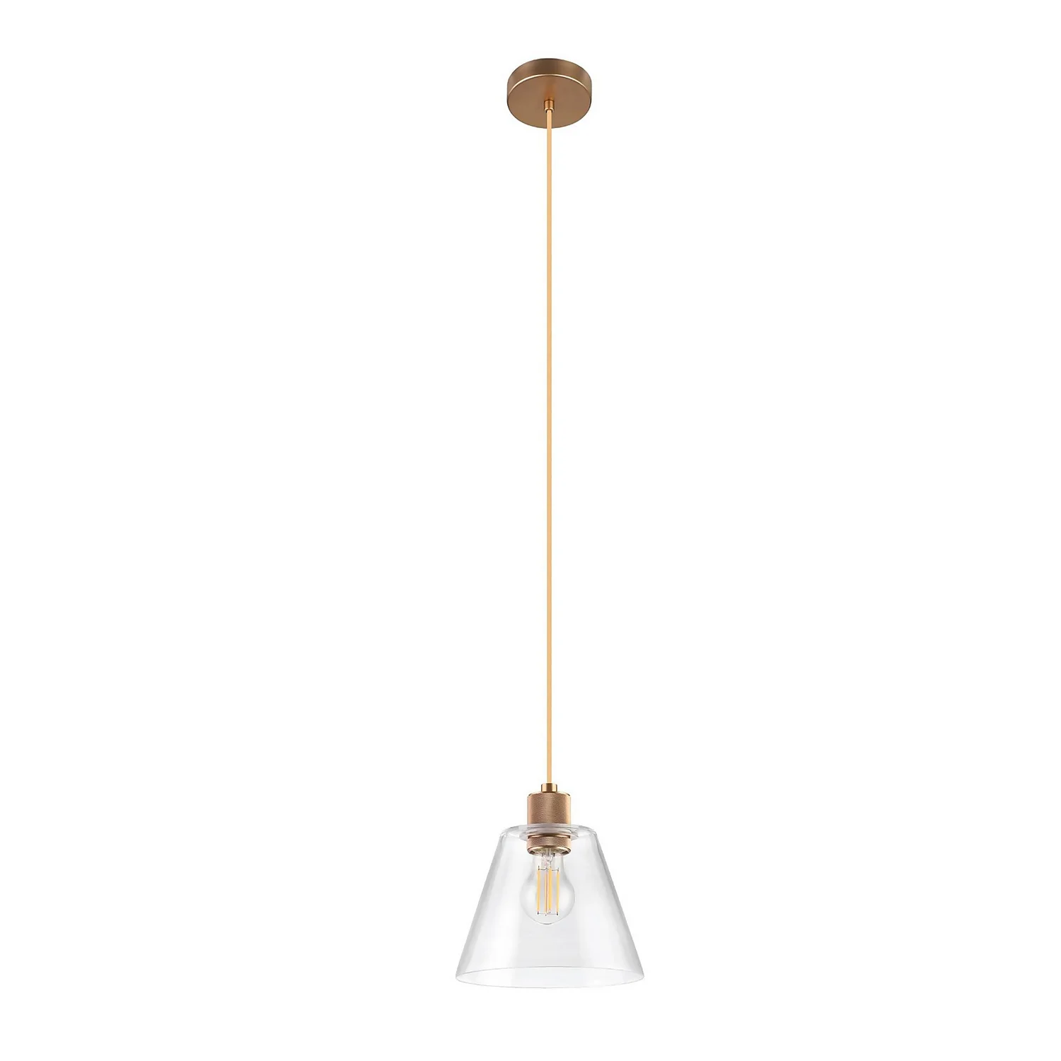 Eglo Copley Pendant Ceiling Light - Soft Gold & Clear - Image 2