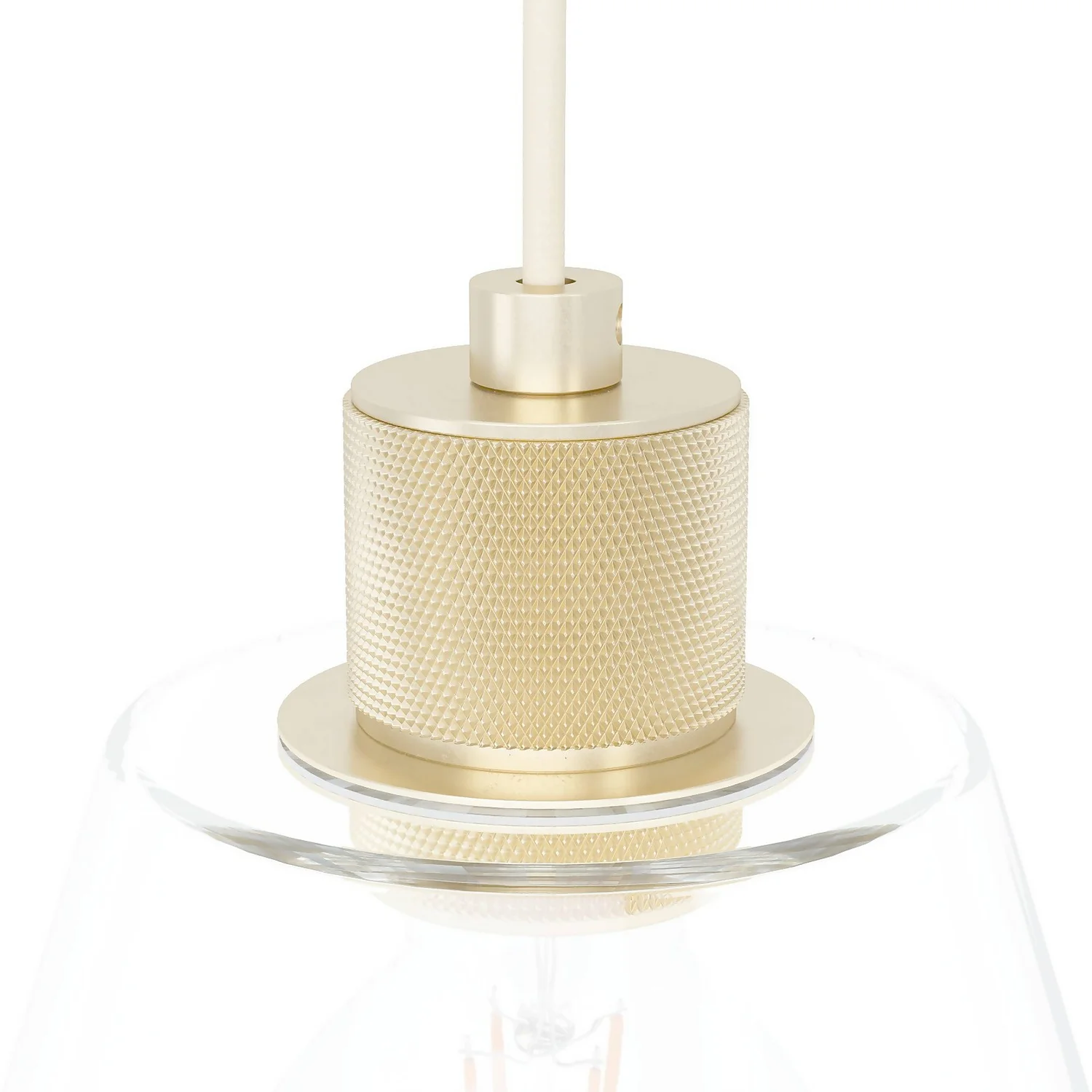 Eglo Copley Pendant Ceiling Light - Soft Gold & Clear - Image 3